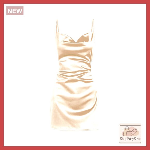 Satin Slip Dress Elegant Minimal Chic Evening Party Wear Adjustable Straps